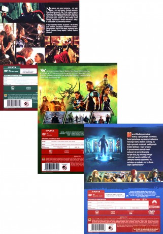 Thor / Thor: Mroczny Świat / Thor: Ragnarok Pakiet [3DVD]
