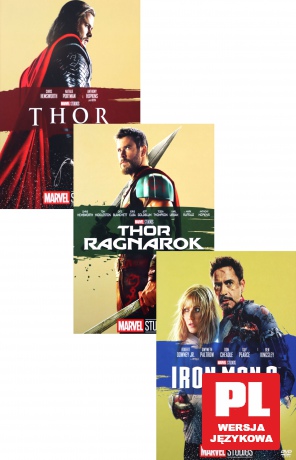 Thor / Thor: Mroczny Świat / Thor: Ragnarok Pakiet [3DVD]