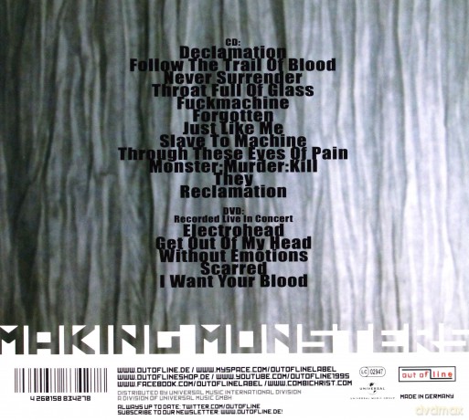 Combichrist: Making Monsters (Limited Edition) (digipack) [DVD]+[CD]