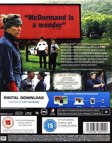 Three Billboards Outside Ebbing, Missouri [Blu-Ray]