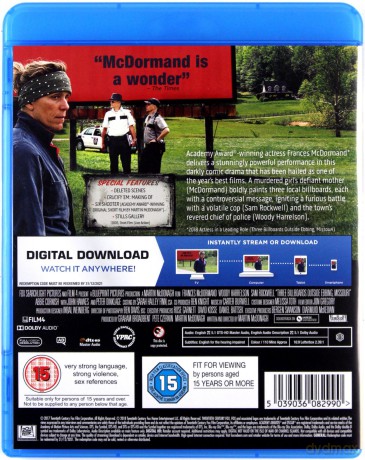 Three Billboards Outside Ebbing, Missouri [Blu-Ray]