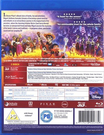 Coco [Blu-ray 3D]+[2xBlu-Ray]