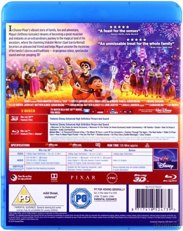 Coco [Blu-ray 3D]+[2xBlu-Ray]