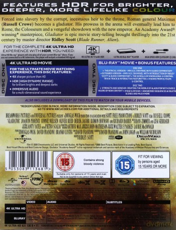 Gladiator [Blu-Ray 4K]+[Blu-Ray]