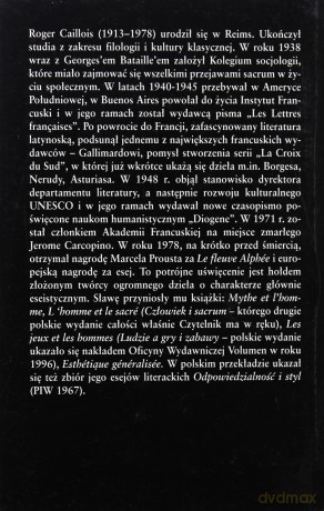 Człowiek i sacrum - Roger Caillois [KSIĄŻKA]