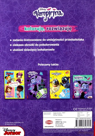 Koloruję rozwiązuję. Vampirina [KSIĄŻKA]