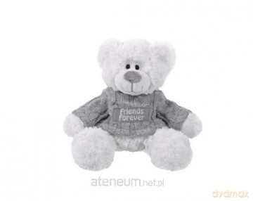 Miś Gaston biały w sweterku 20 cm