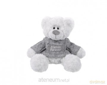 Miś Gaston biały w sweterku 27 cm