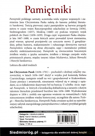Pamiętniki - Jan Chryzostom Pasek [KSIĄŻKA]