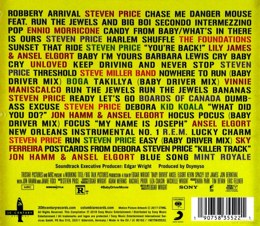 Baby Driver Volume 2: The Score for A Score soundtrack (Steven Price) [CD]