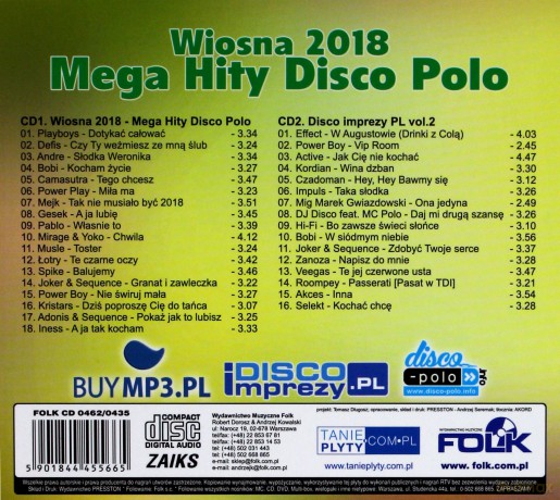 Wiosna 2018 Disco Polo Mega Hits [2CD]