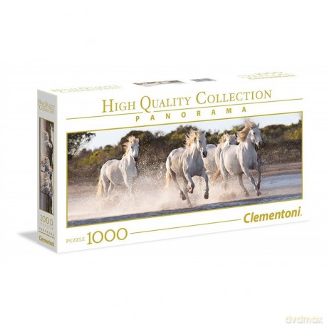 CLEMENTONI 1000 el. Panorama High Quality Running Horses [PUZZLE]