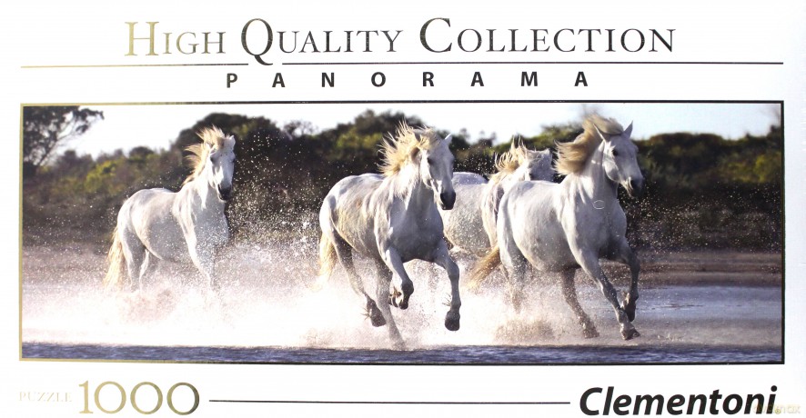 CLEMENTONI 1000 el. Panorama High Quality Running Horses [PUZZLE]