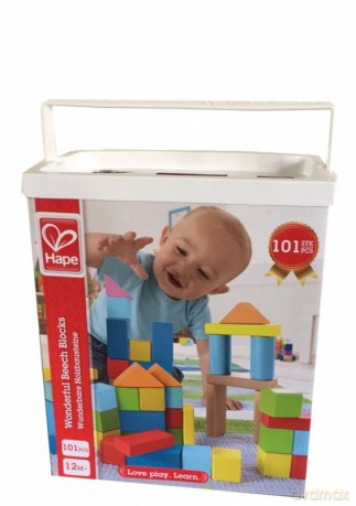 Klocki w wiaderku z sorterem 101 sztuk [KLOCKI]