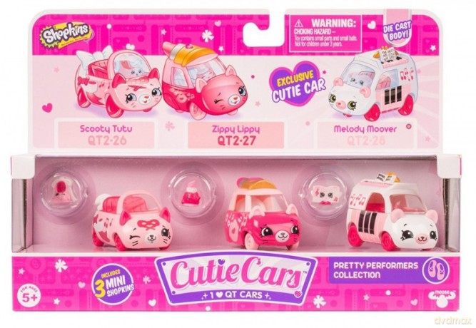 Shopkins Cutie Cars S2 3-pak Pretty Performers Collection [FIGURKA]