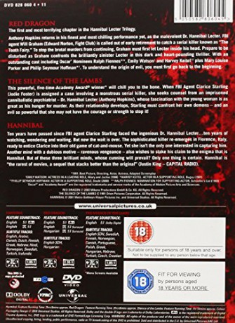 The Hannibal Lecter Trilogy: Hannibal / Red Dragon / Milczenie owiec [3DVD]