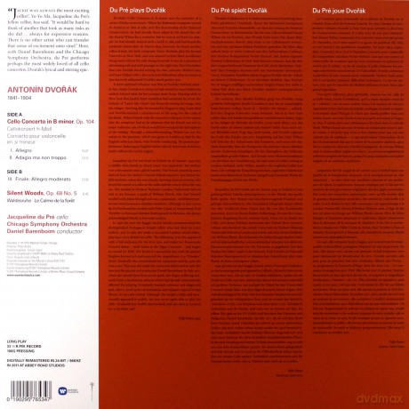 Jacqueline Du Pre: Dvorak: Cello Concerto [Winyl]