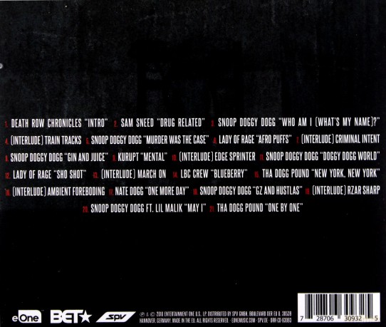 Death Row Chronicles soundtrack [CD]