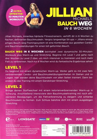 Jillian Michaels - Bauch weg in 6 Wochen [DVD]
