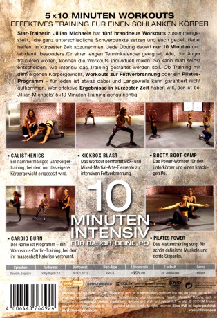 Jillian Michaels - 10 Minuten Intensiv fur Bauch, Beine, Po [DVD]