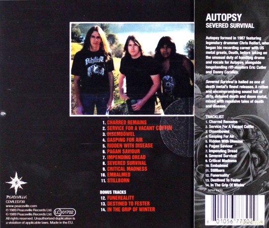Autopsy: Severed Survival [CD]