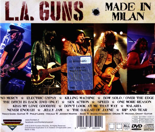 L.A. Guns: Made In Milan [CD]+[DVD]