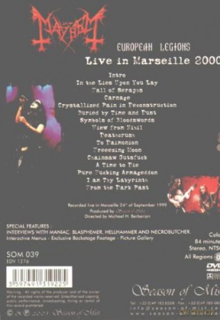 Mayhem: European Legions - Live In Marseille 2000 [DVD]