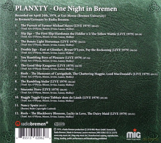 Planxty: One Night In Bremen (digipack) [CD]