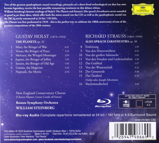 William Steinberg: Holst The Planets [2CD]