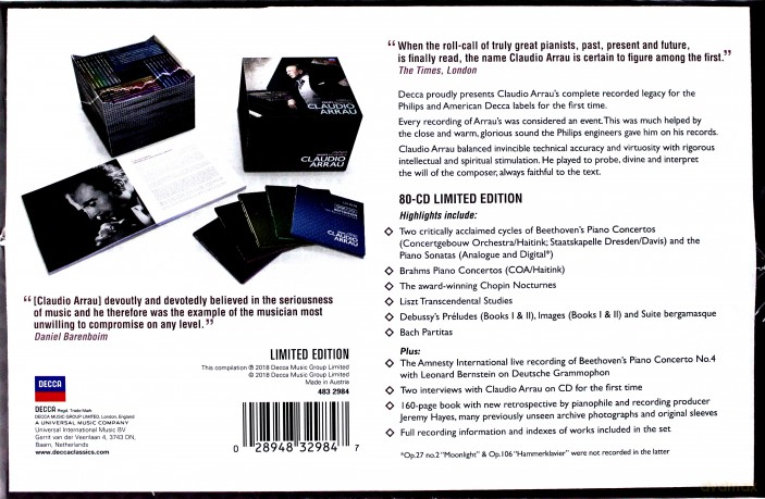 Claudio Arrau: The Complete Philips Recordings [80CD]