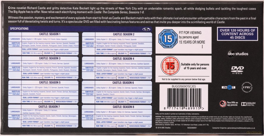 Castle Season 1-8 [45DVD]