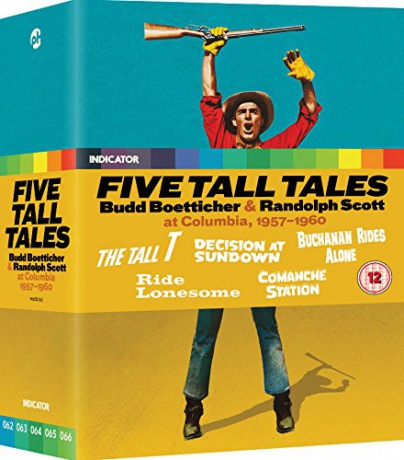 Five Tall Tales: Budd Boetticher & Randolph Scott At Columbia, 1957-1960 (Szlachetny T / Jeden dzień w Sundown / Buchanan Rides Alone / Samotny jeździec / Comanche Station) [Blu-Ray]