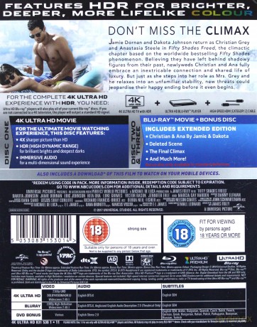 Fifty Shades Freed (Nowe oblicze Greya) [Blu-Ray 4K]+[Blu-Ray]+[DVD]