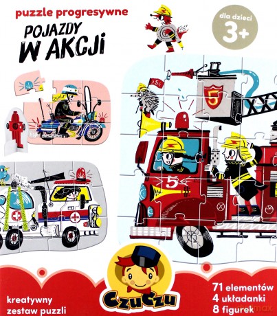 Czuczu puzzle progresywne Pojazdy w akcji [PUZZLE]