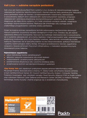 Kali Linux. Testy penetracyjne i bezpieczeństwo sieci dla zaawansowanych - Vijay Kumar Velu [KSIĄŻKA]