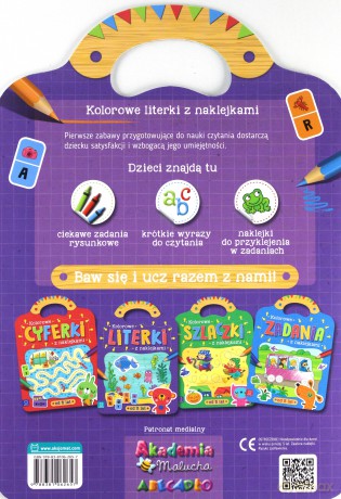 Kolorowe literki z naklejkami [KSIĄŻKA]