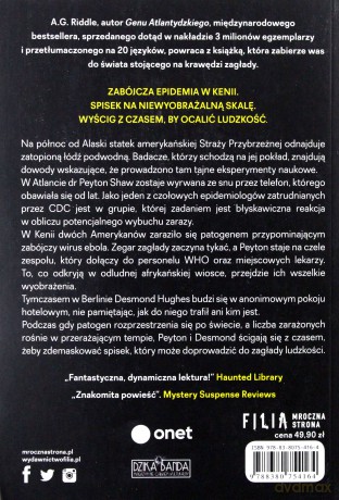 Pandemia. Akta zagłady (Tom 1) - A.G. Riddle [KSIĄŻKA]