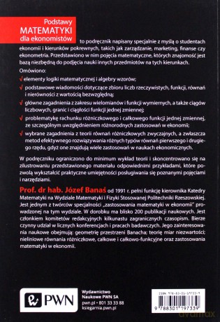 Podstawy matematyki dla ekonomistów - Józef Banaś [KSIĄŻKA]