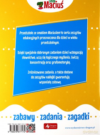Przedszkole ze smokiem Maciusiem dla trzylatków. Smok Maciuś [KSIĄŻKA]