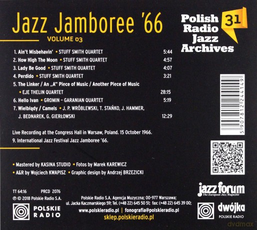 Jazz Jamboree'66 vol. 3 Polish Radio Jazz Archives 31 [CD]