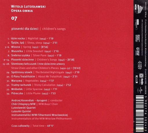 Andrzej Kosendiak: Lutosławski: Opera Omnia 7 [CD]