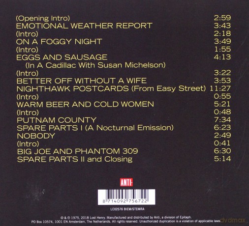 Tom Waits: Nighthawks At The Diner (Remastered) [CD]