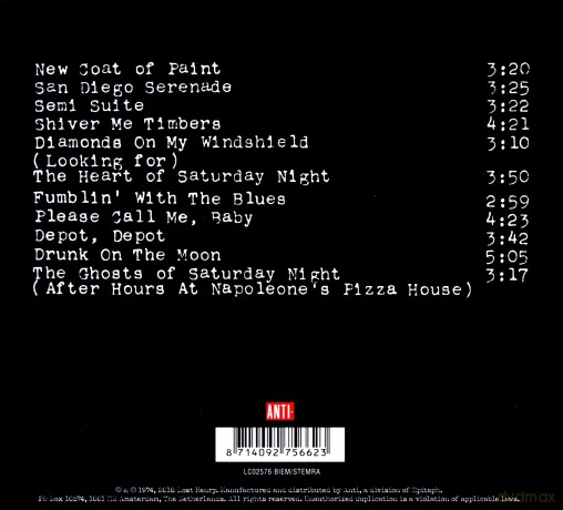 Tom Waits: The Heart Of Saturday Night (Remastered) [CD]