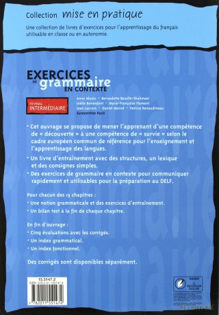 Exercices de grammaire en contexte - intermediaire [KSIĄŻKA]