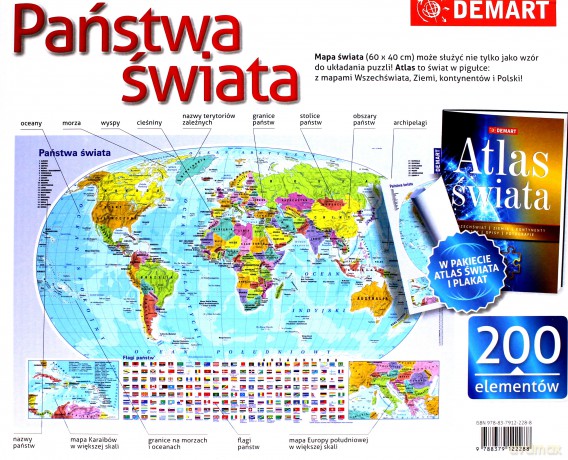 Państwa świata+atlas [PUZZLE]