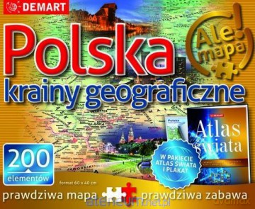 Polska-krainy geograficzne+atlas [PUZZLE]