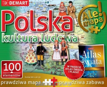 Polska-kultura ludowa+atlas [PUZZLE]