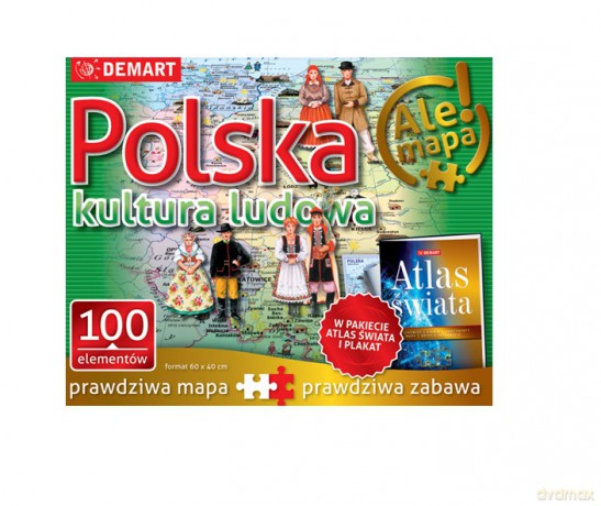 Polska-kultura ludowa+atlas [PUZZLE]