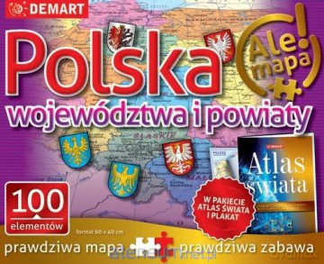 Polska-województwa i powiaty+atlas [PUZZLE]
