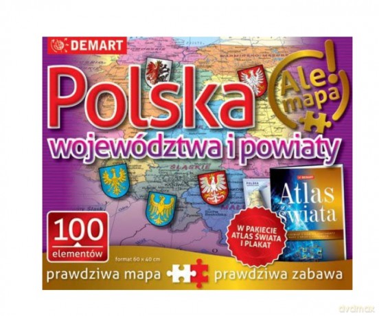Polska-województwa i powiaty+atlas [PUZZLE]